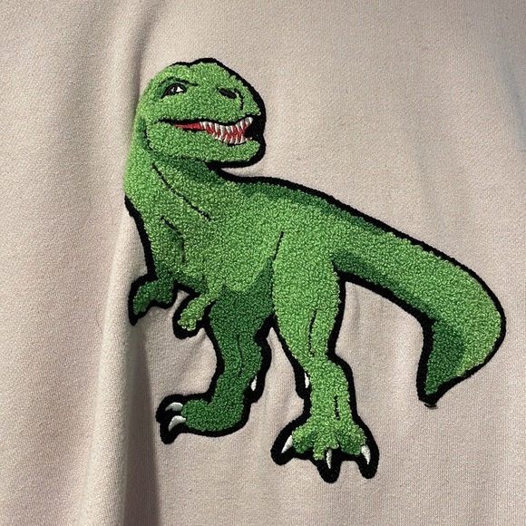 Forever 21 embroidered patch dinosaur hoodie - Picture 2 of 3